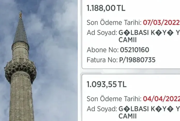 Faturaları ödenmeyen üç caminin elektriği kesildi