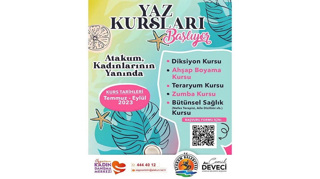 Atakum Belediyesi’nden kadınlara özel yaz kursları