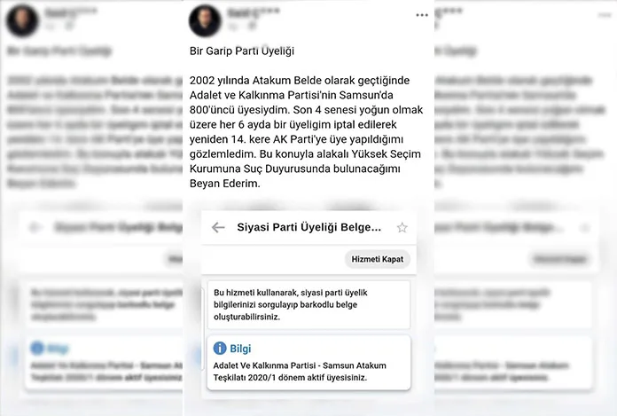 Haberiniz yok ama AK Parti’ye üye yapılmış olabilirsiniz…