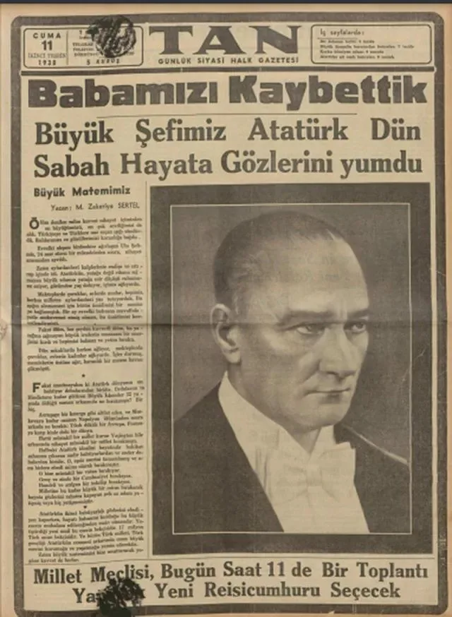 10 Kasım 1938'in gazete manşetleri: Atatürk'ün ölümü böyle duyuruldu - Resim: 4