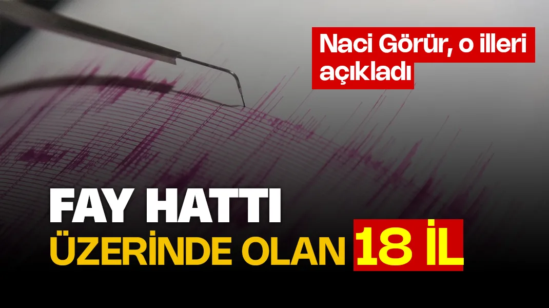 Fay hattı üzerinde olan 18 il