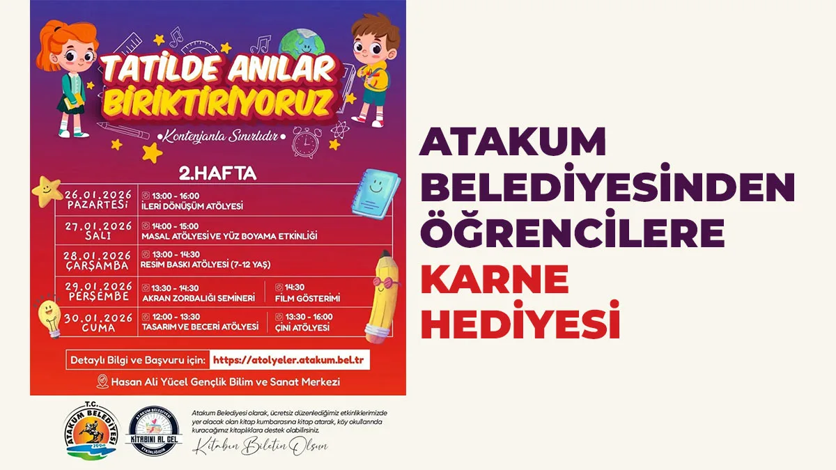 Atakum Belediyesinden öğrencilere dolu dolu tatil programı