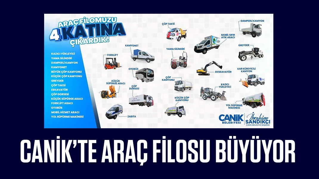 Canik’te araç filosu büyüyor
