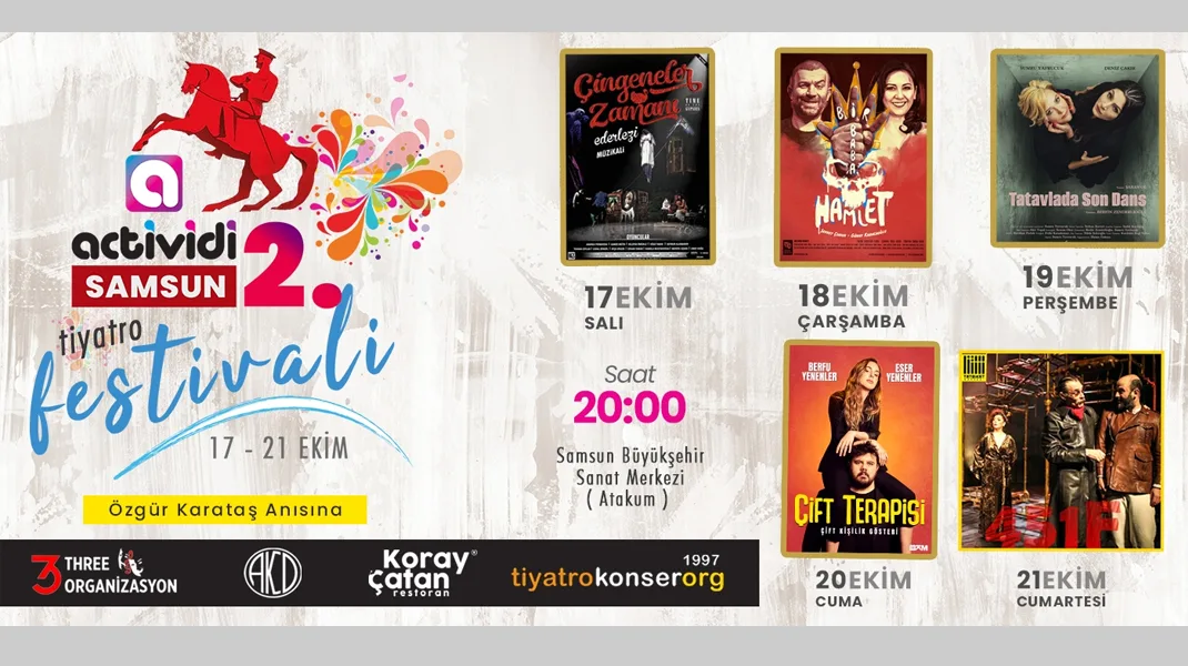 Actividi 2. Samsun Tiyatro Festivali, organizatör Özgür Karataş anısına düzenlenecek