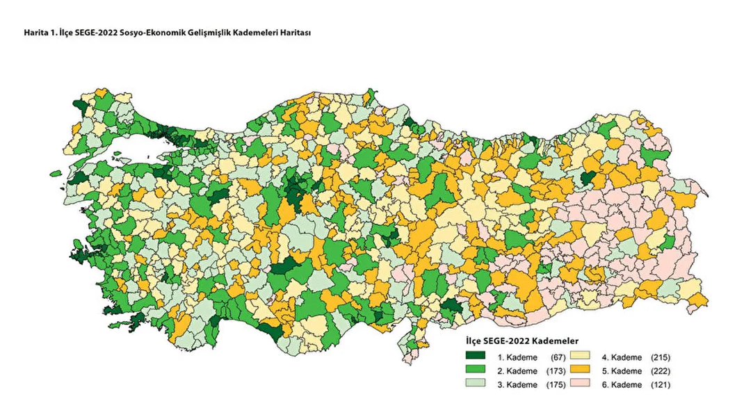 Türkiye’nin en gelişmiş ve gelişmemiş ilçeleri belli oldu