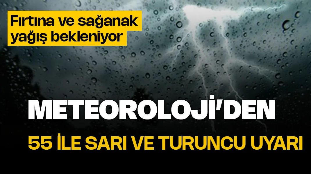 55 ile meteorolojik uyarı