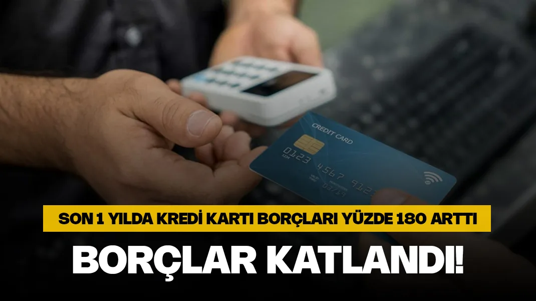 Kredi kartı borçları 1 yılda yüzde 180 arttı