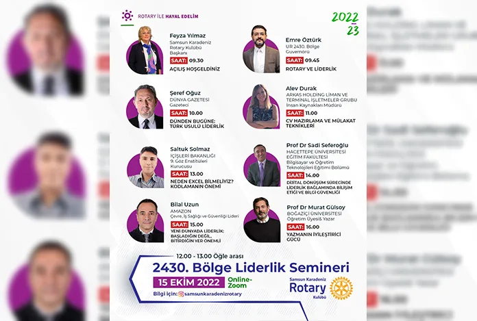 Samsun Karadeniz Rotary Kulübü’nden liderlik semineri