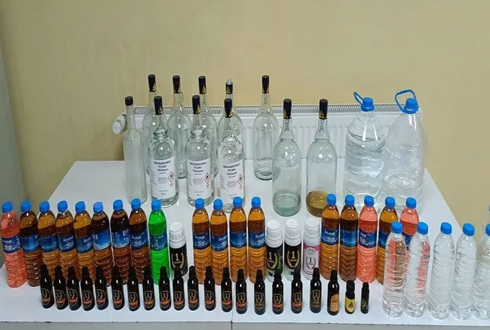Samsun’da sahte alkol operasyonu